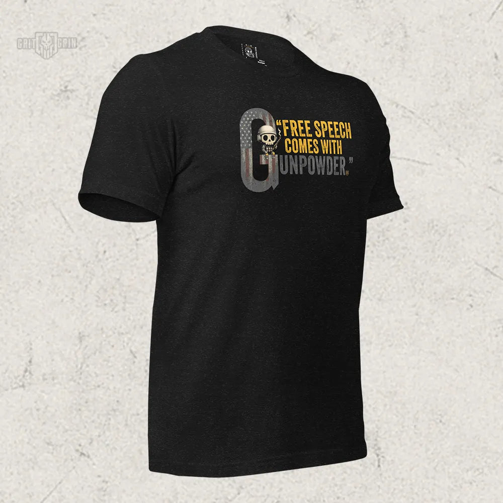 FREE SPEECH COMES WITH GUNPOWDER LIMITED EDITION/100 units - Grit & Grin Apparel