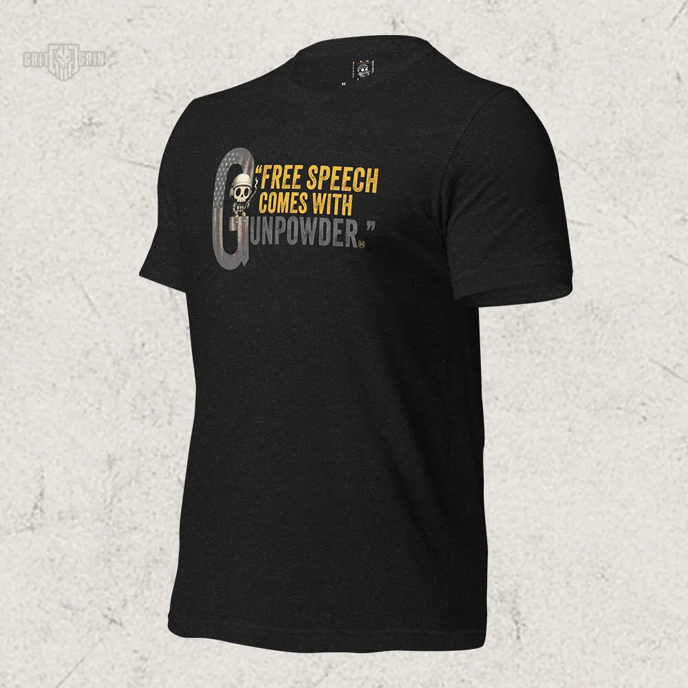 FREE SPEECH COMES WITH GUNPOWDER LIMITED EDITION/100 units - Grit & Grin Apparel