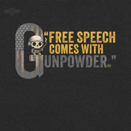 FREE SPEECH COMES WITH GUNPOWDER LIMITED EDITION/100 units - Grit & Grin Apparel