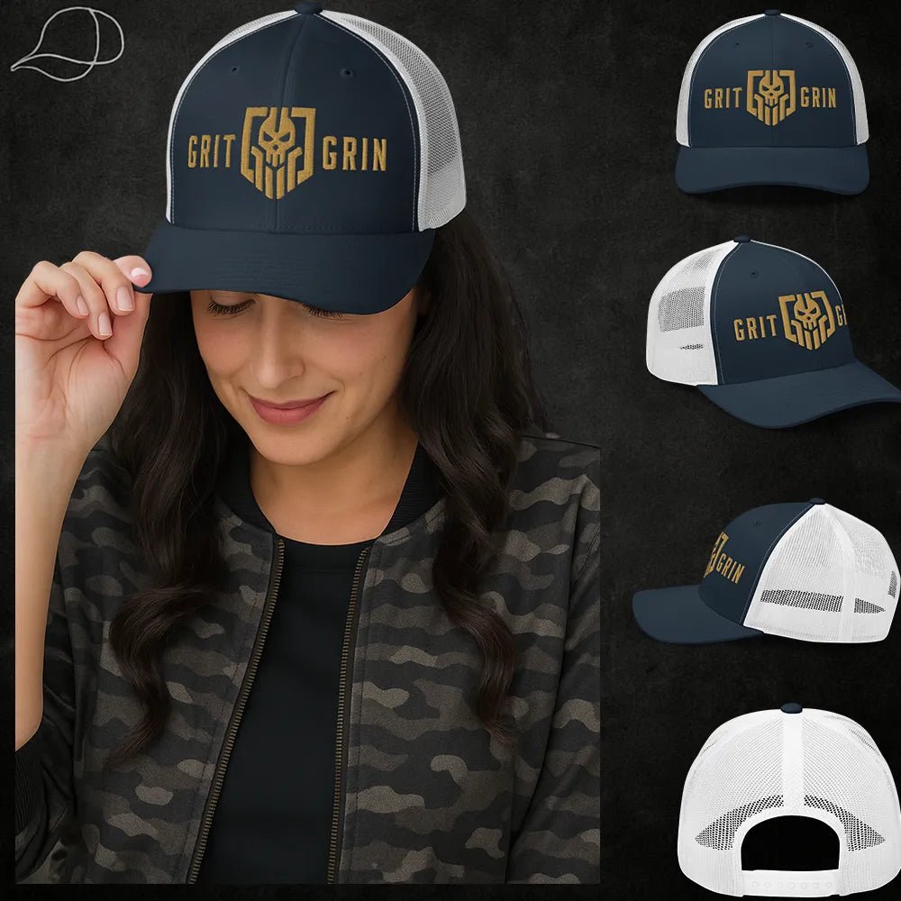 NAVY/WHITE - THE VALKYRIE - Grit & Grin Apparel