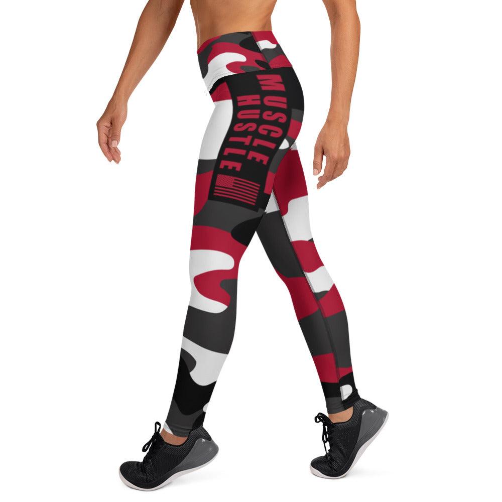 Victory Flex Red Surge Yoga Leggings - Grit & Grin