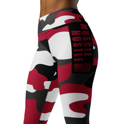 Victory Flex Red Surge Yoga Leggings - Grit & Grin