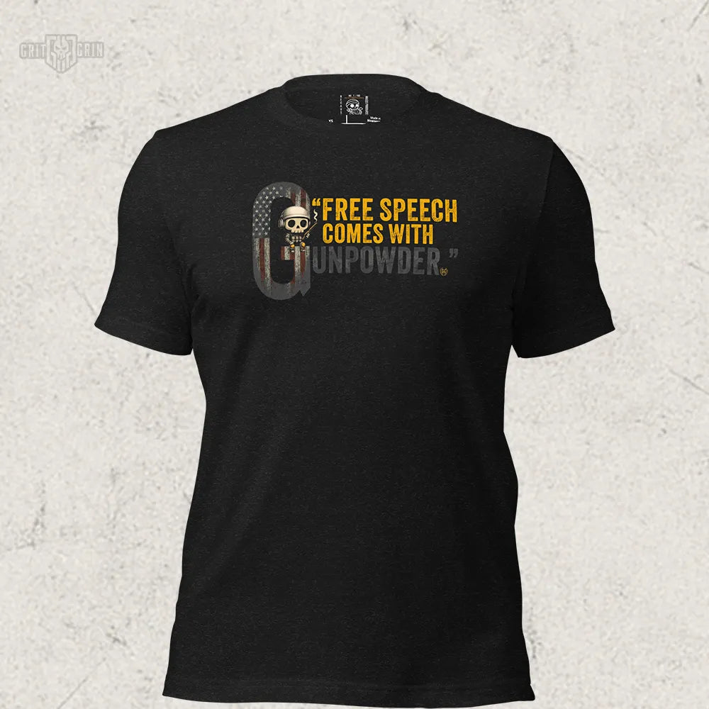 FREE SPEECH COMES WITH GUNPOWDER LIMITED EDITION/100 units - Grit & Grin Apparel
