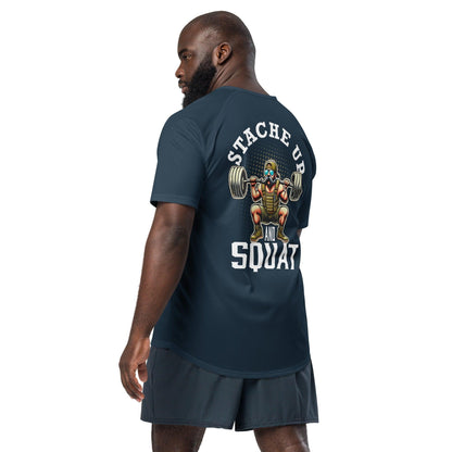 Stache Up and Squat - Workout Shirt - Grit & Grin