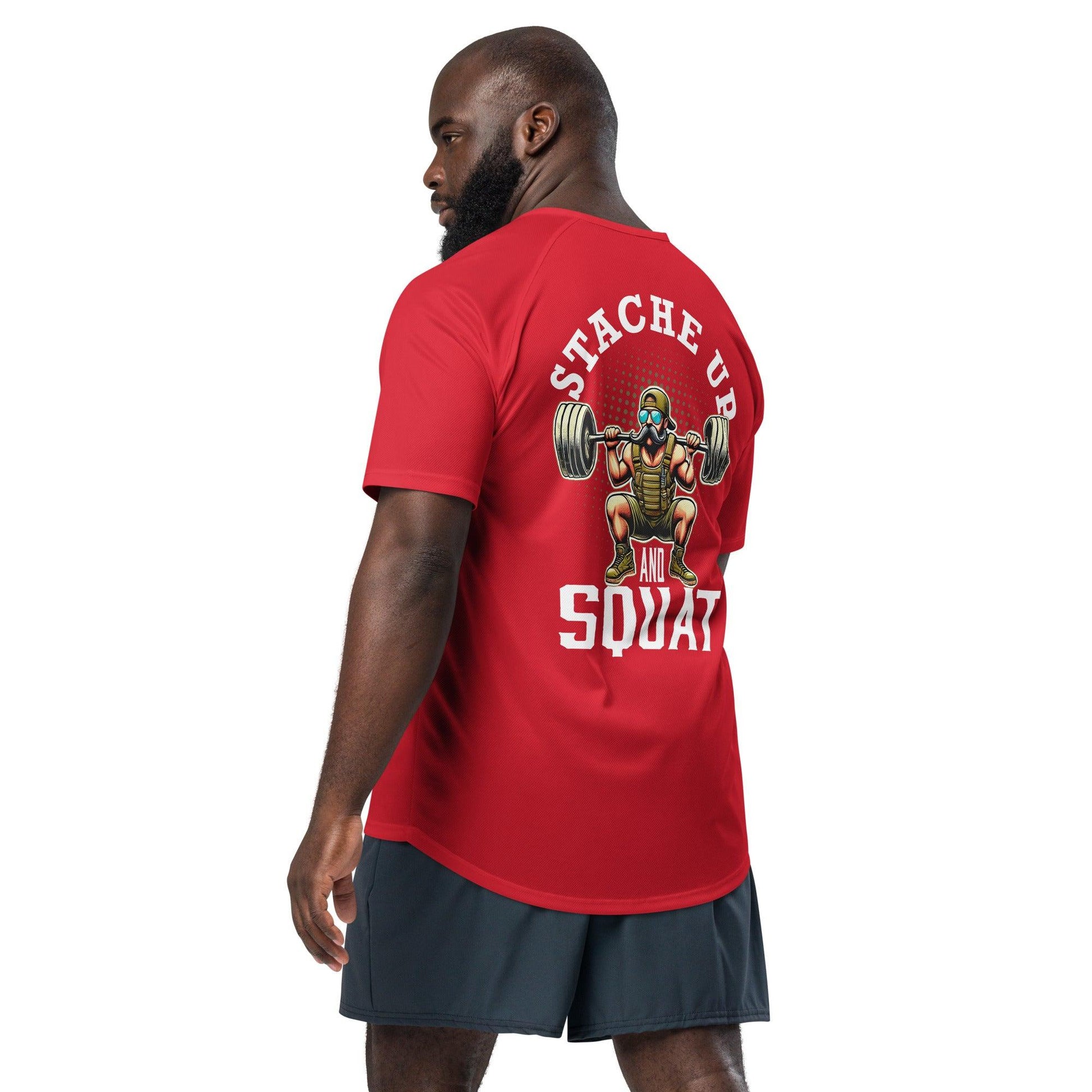 Stache Up and Squat - Workout Shirt - Grit & Grin