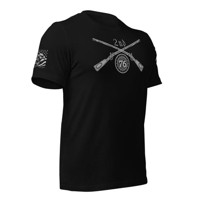 left side quarter view, 2nd Amendment Patriotic Tee 